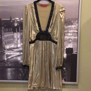 Ingwa Malero Silk dress with leather accents.